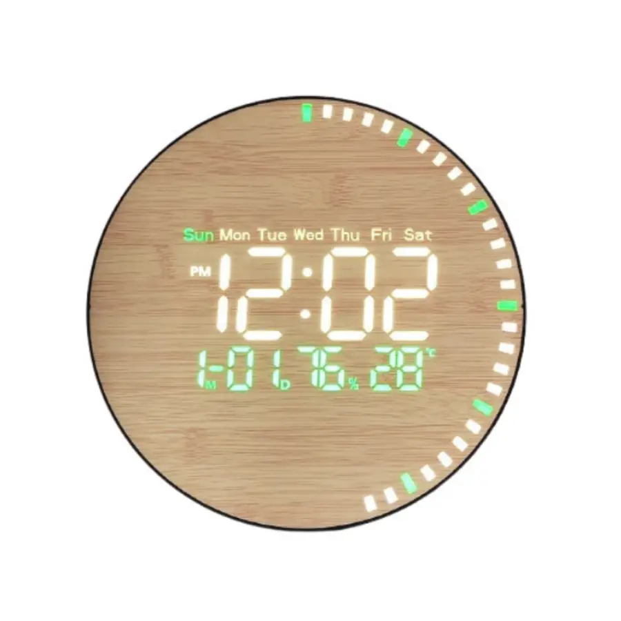 Wall and Table Clock Wooden Green 26cm with Remote Control DS-5823L – Trontronics Sri Lanka