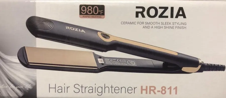ROZIA Premium Professional Ceramic Hair Straightener/Iron HR-811 (Black, Gold) with warranty – photo 2