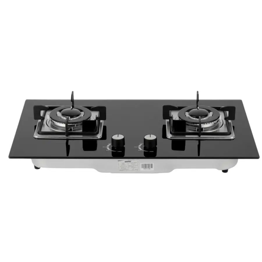 “Geepas 2-in-1 Built-In Double Burner Gas Hob with Auto Ignition – Black – Trontronics Sri Lanka”