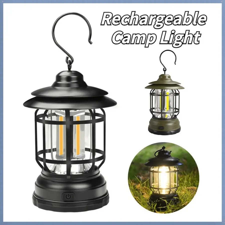 Portable Retro Rechargeable Camping Lamp L-27 – photo 5