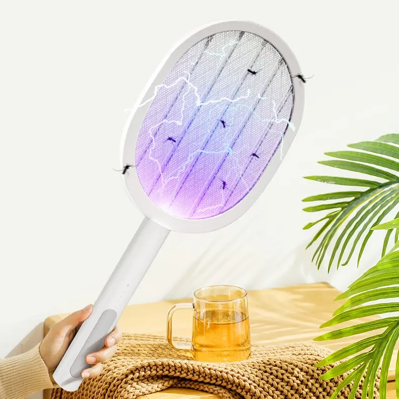 Dual-Use Electric Mosquito Swatter USB Charging Racket Fly Swatter Pest Control Mosquito Standing Killer Lamp – photo 2