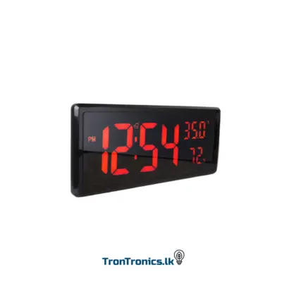 "Large Digital LED Alarm Clock 3808L with Color Screen, Temperature Display, Backlight – Available at Trontronics Sri Lanka"