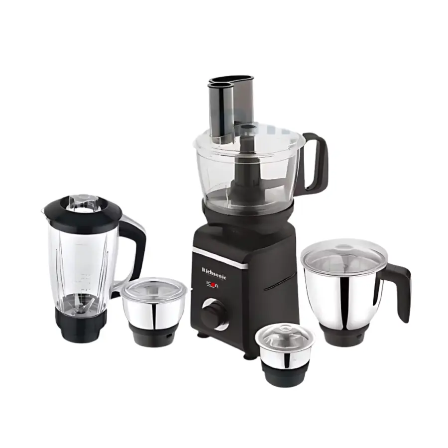 Richsonic 800W Indian 5 Jar Multi Food Processor and Mixer Grinder for Sri Lanka kitchens – heavy-duty electric mixer with stainless steel jars, chopping, slicing, kneading, blending and grinding attachments – 11-in-1 food processing appliance ideal for modern home cooking, available at Trontronics.lk