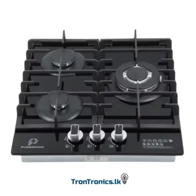 3 Burner Glass Top Cooker Hob with Flame Failure Device Black - Shopo.lk Sri Lanka