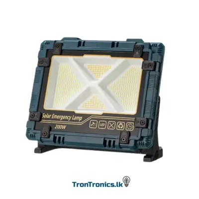 W8109-1 200W solar-powered portable emergency LED floodlight – Trontronics Sri Lanka