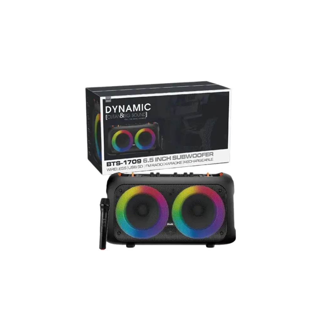 Brodu BTS-1709 DYNAMIC Clean & Big Sound Party Box Outdoor With Wireless Mic – photo 2