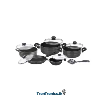 "Rich Nonstick Cookware Set 10PCS with Heat-Resistant Handles – Available at Trontronics Sri Lanka"