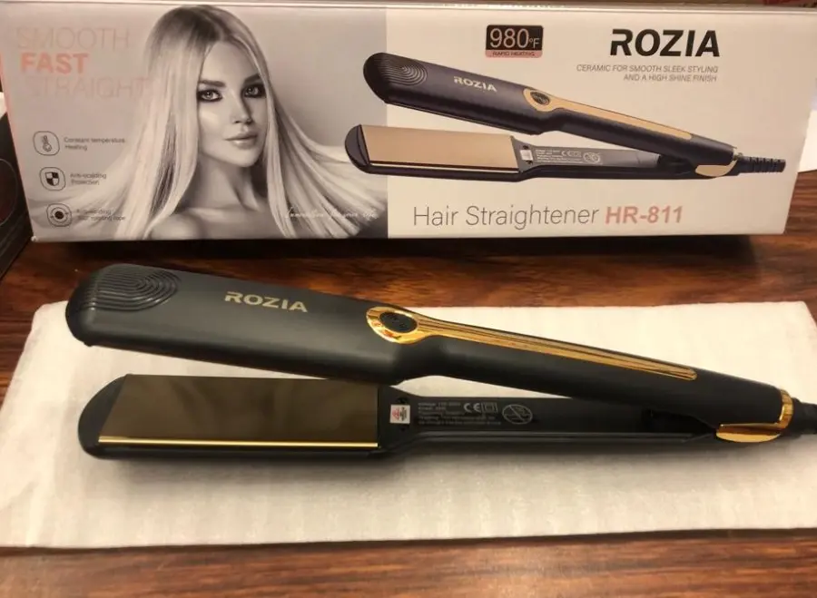 ROZIA Premium Professional Ceramic Hair Straightener/Iron HR-811 (Black, Gold) with warranty – photo 4