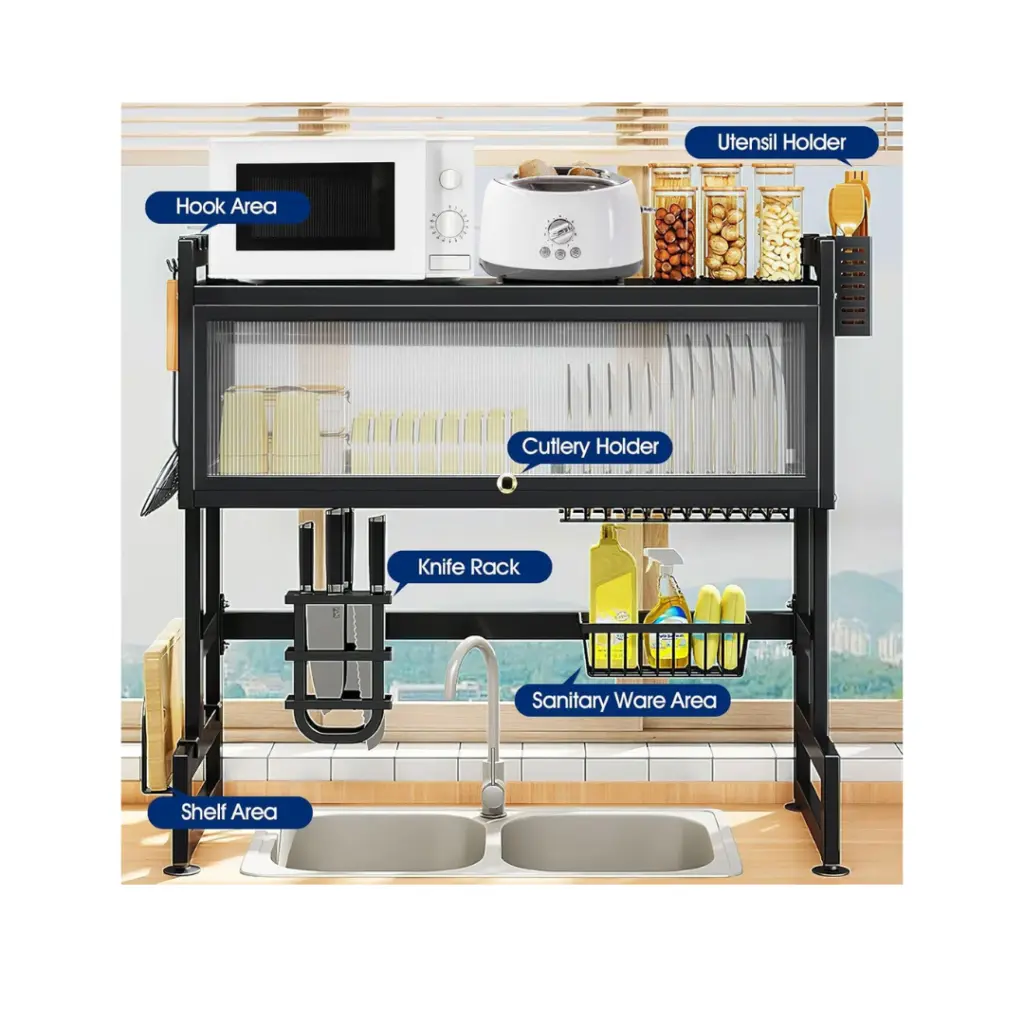 High Quality Coated Over The Sink Dish Rack 37.40inch – photo 3
