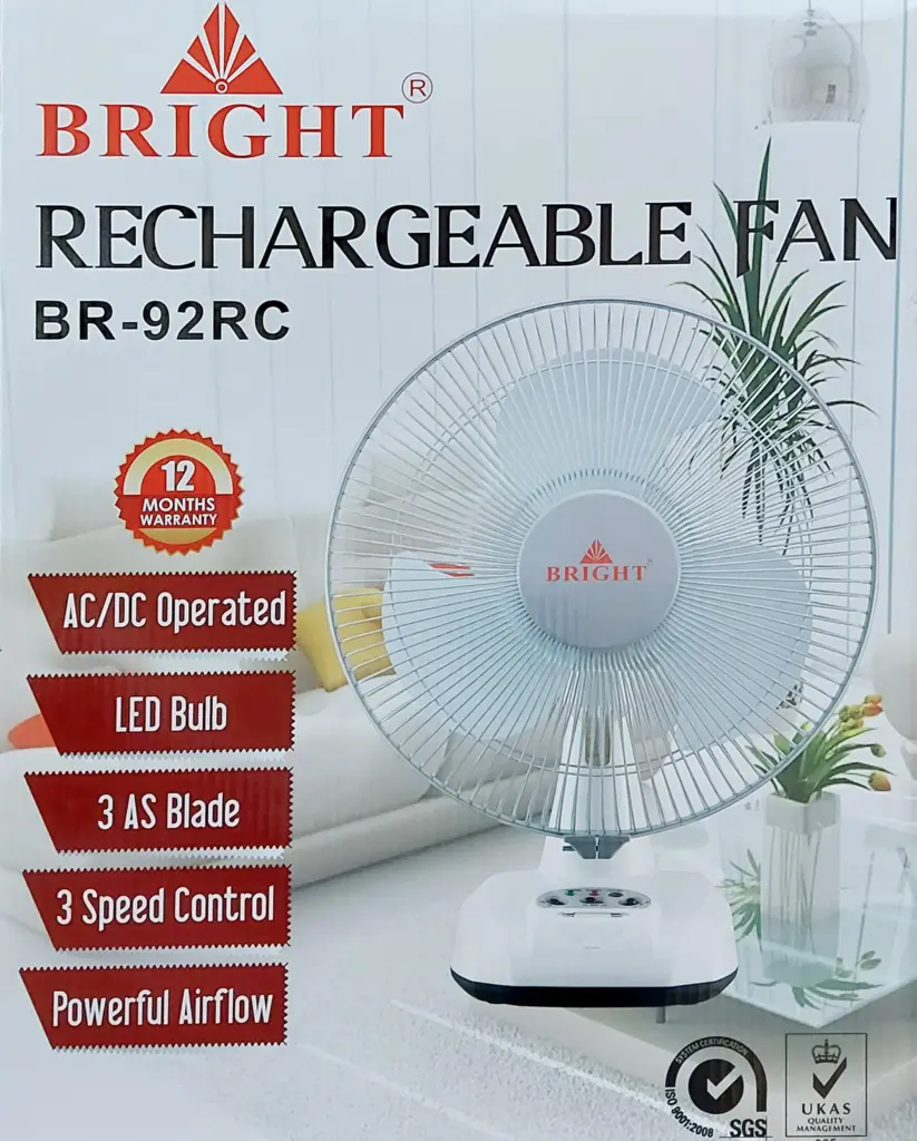 Bright Rechargeable Table Fan 12“ BR- 92RC – photo 3