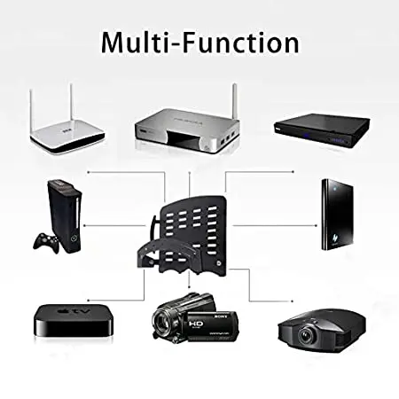 Steel Wall Mount Shelf Bracket for TV Accessories, DVD, PlayStation, Projector WiFi Router, Modem, TV Set Top Box Stand, (LIMITED EDITION BLACK) – photo 6