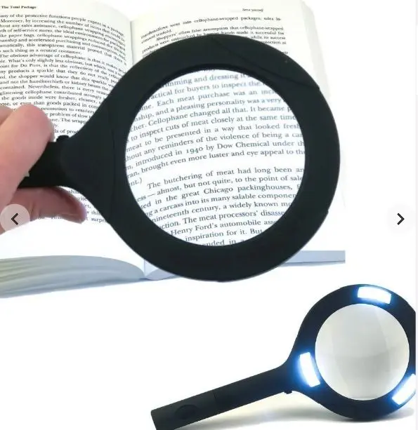 3 COB LED Powered Reading Magnifying Glass Lens (3X, 85 MM Lens, 250 Lumen) – photo 4