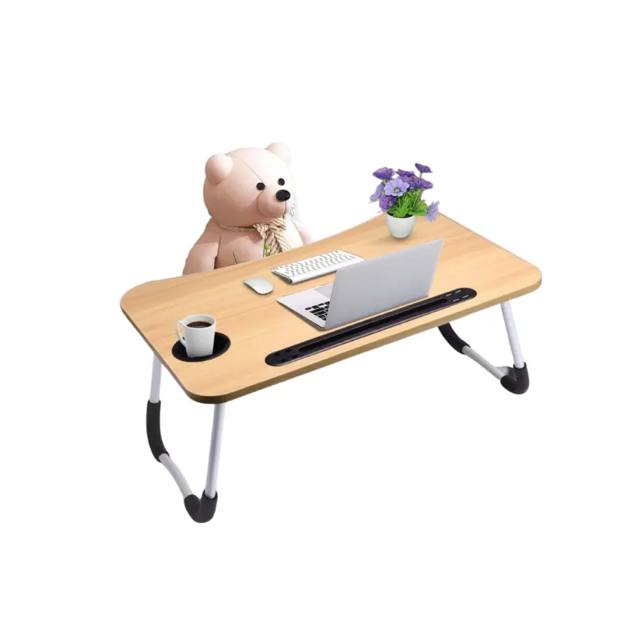 Premium Portable Foldable Laptop Table with Tablet Slots & Cup Holder – photo 2