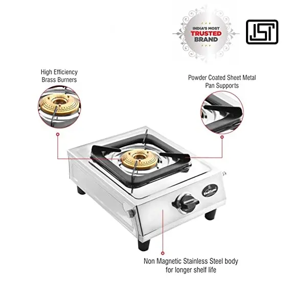 Premium Quality Indian Stainless Steel Single gas cooker with one year warranty – photo 3