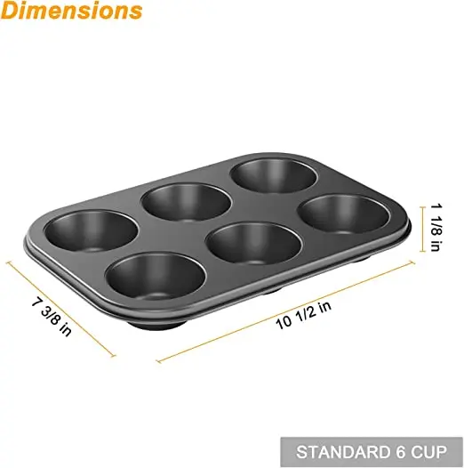 Carbon Steel Non-stick Muffin Pan 6 Cups – photo 4