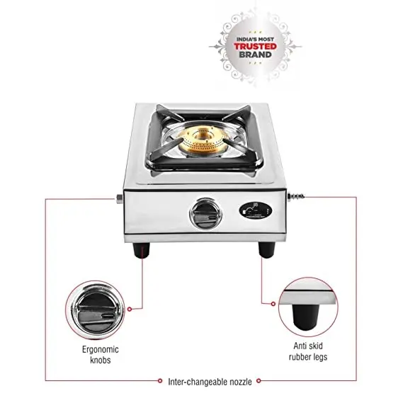 Premium Quality Indian Stainless Steel Single gas cooker with one year warranty – photo 5