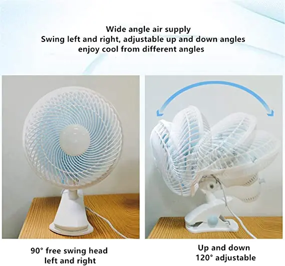 Cyber 2 In 1 Clip And Table Fan 20W CYCF-889 Blue With White Oscillating with warranty – photo 5