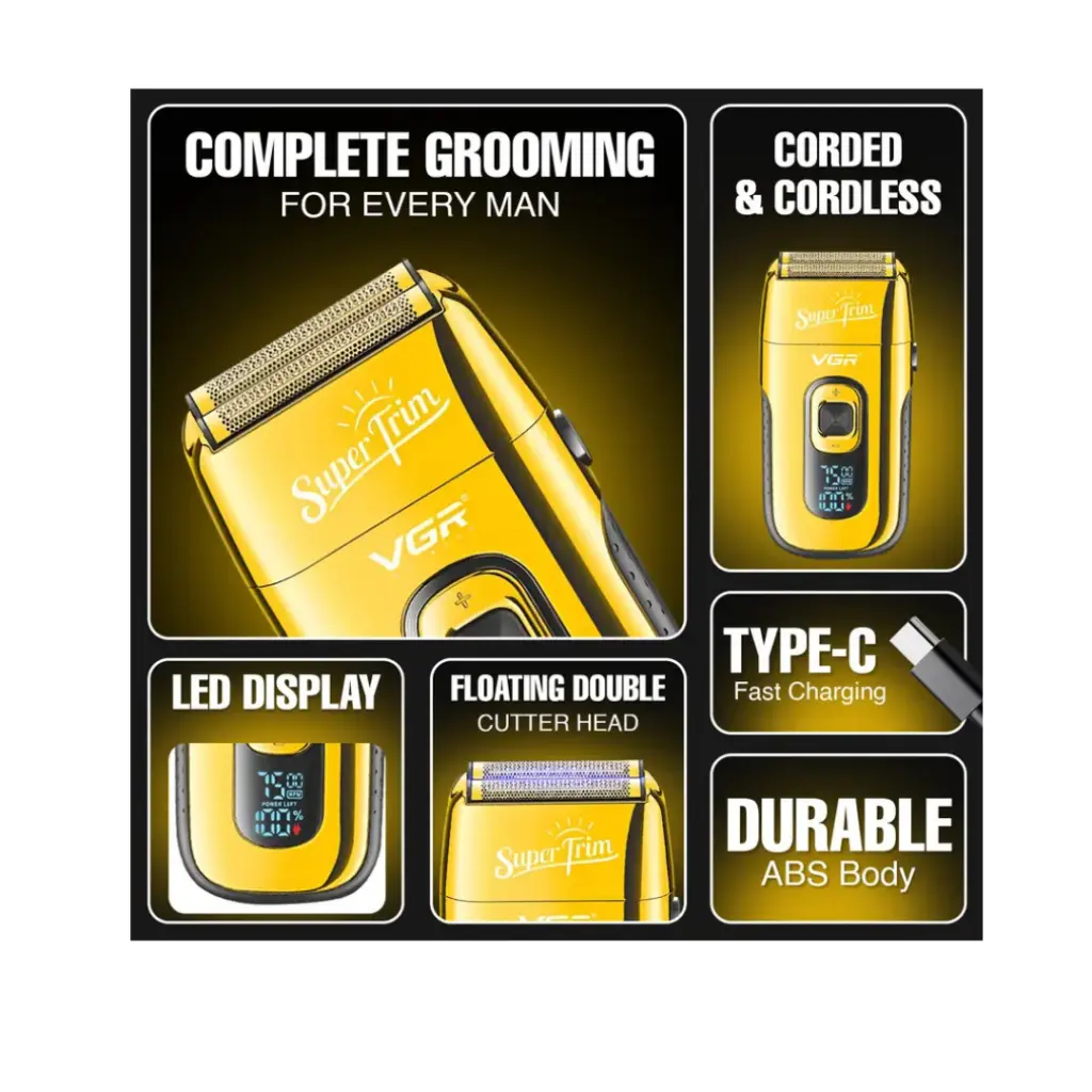Premium VGR V-332 Professional saloon Series Shaver For Men Gold – photo 2