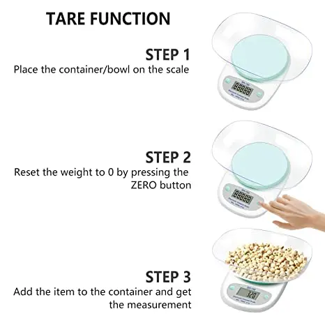 Digital Kitchen Scale with Plastic Bowl with warranty – photo 5