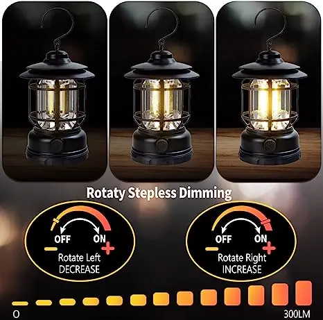 Portable Retro Rechargeable Camping Lamp L-27 – photo 6