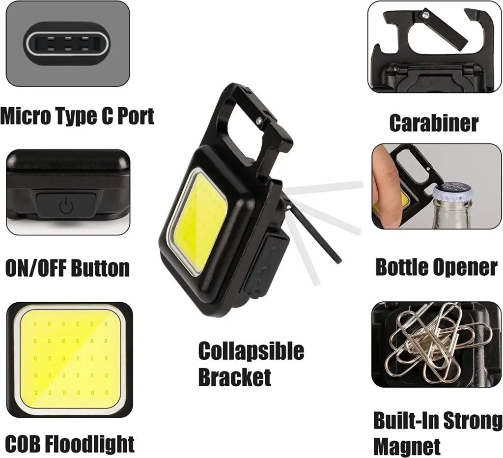 COB Rechargeable Keychain Light – photo 4