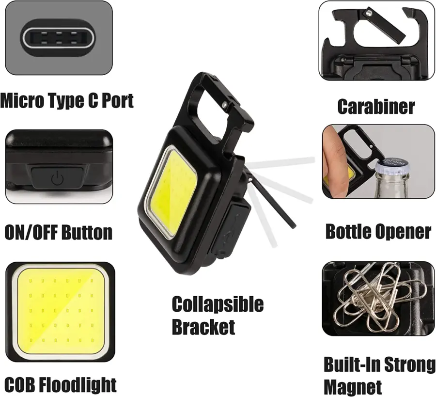 COB Rechargeable Keychain Light – photo 4