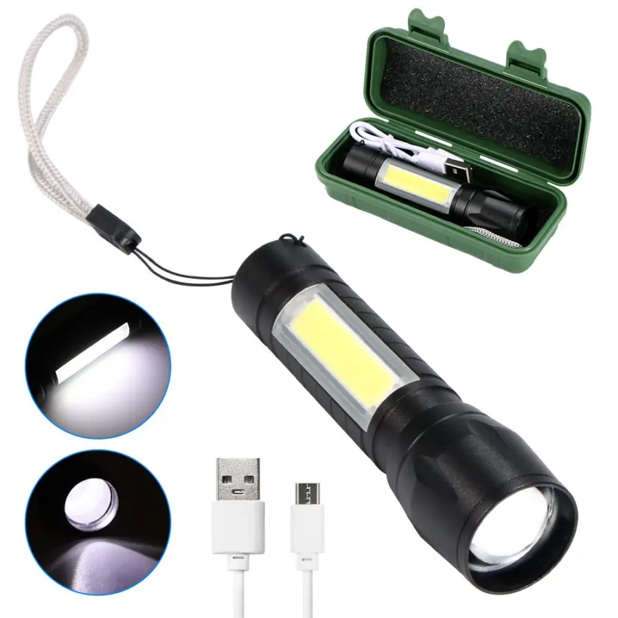 Mini Led USB Rechargeable Flashlight 3W – photo 5