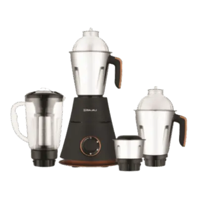4 Jars 750 Watts Titan Motor Overload Protection Pulse and Speed 20000 RPM Motor Speed Leakproof Jars Non-Slip Feet Liquidizing Jar Grinding Jar Chutney Jar Blender Jar DuraCut Blades 2 Years Product Warranty | 5 Years Warranty on Motor