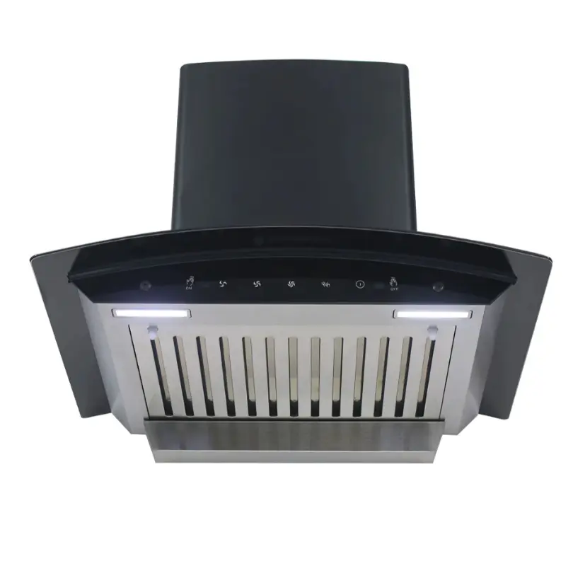 Premium Curved Glass 60cm Cooker Hood with touch and motion Sensor (Black) – photo 5