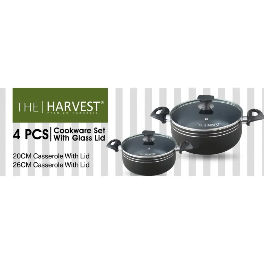 PREMIUM 4 Pcs Cookware Set With Glass Lid – photo 5