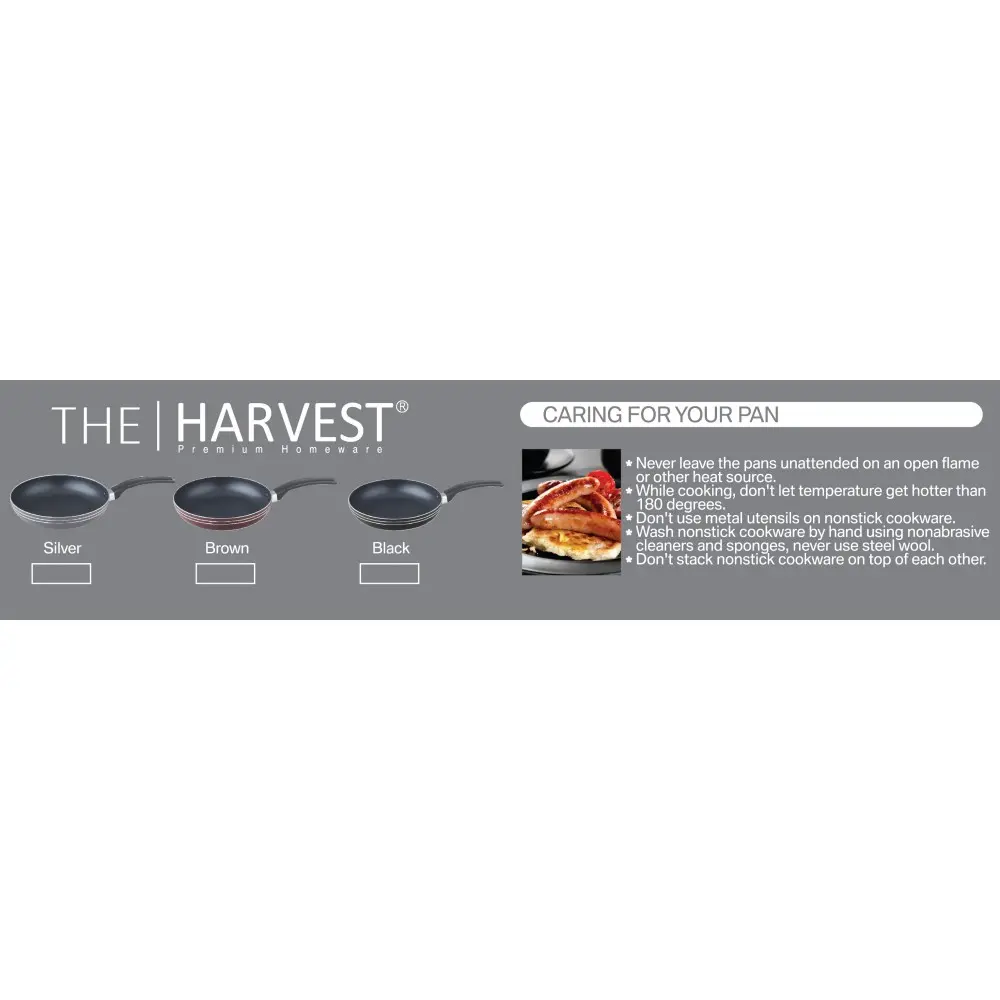 Premium Quality The Harvest Non Stick Fry Pan (SILVER/ BLACK / BROWN) 20cm, 24cm, 26cm – photo 4