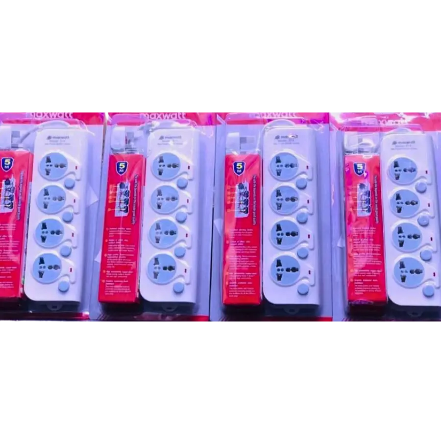 Power Strip Sri Lanka, Heavy Duty Extension Cord, Maxwatt Power Strip, 5 Socket Extension, 4 Socket Extension, Appliance Extension Cord Sri Lanka, Individual Switch Power Strip, Surge Protector Sri Lanka
