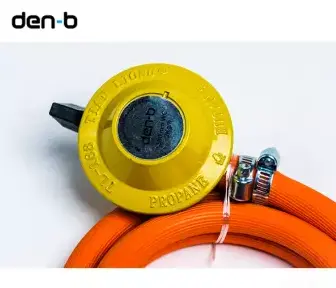LPG Gas Regulator without Meter Set with 1.5M Stainless Steel Hose, Hose Clamps - Shopo.lk Sri Lanka