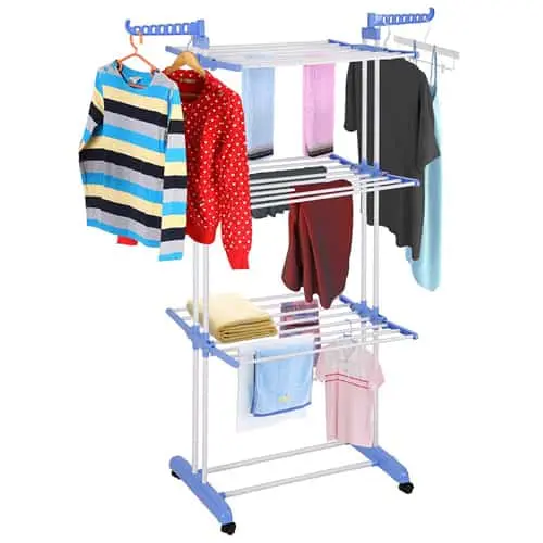 3 Layers Folding Clothing Rack Hanger Towel Rack – photo 2