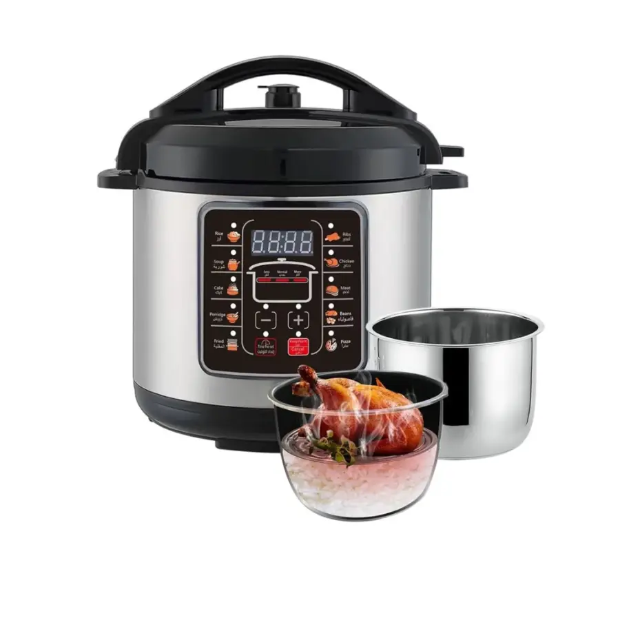 Premium Steel Multi-Function Electric Pressure & Rice Cooker (6 Liter) – photo 2