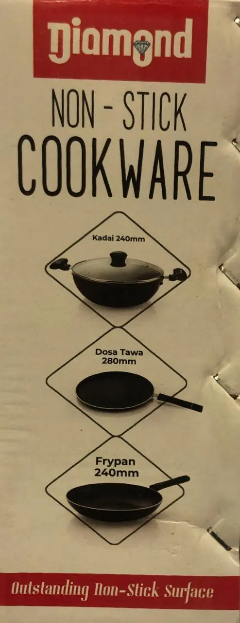 Diamond Non-Stick Cookware Set 4pcs [Supports Induction Cooktops] Indian – photo 5