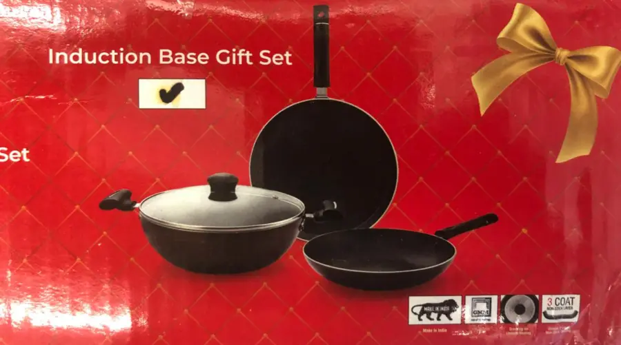 Diamond Non-Stick Cookware Set 4pcs [Supports Induction Cooktops] Indian – photo 4