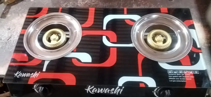 Kawashi 2 Burner Glass Top Gas Cooker – photo 2