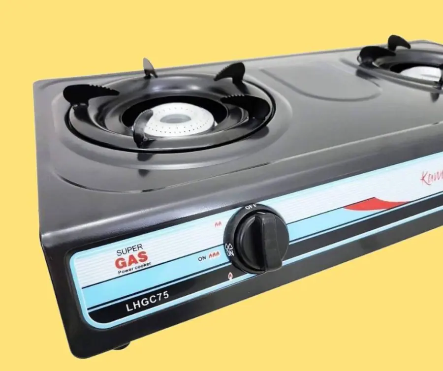 Kawashi 2 Burner Gas Cooker Non-Stick (Black) – photo 2