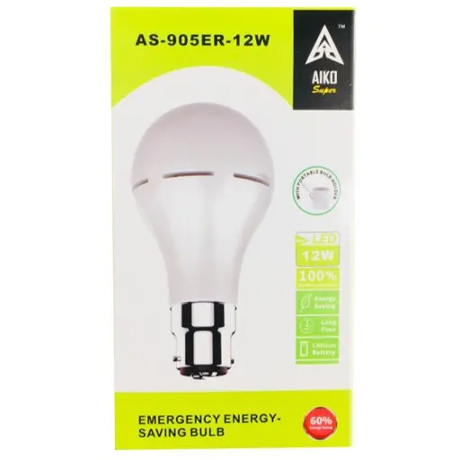AIKO RECHARGEABLE ENERGY SAVING LED BULB AS-905 High-power 12W Bulb with warranty. – photo 2