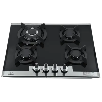 PURESONIC 4 Burner Tempered Glass Gas Hob with Flame Failure Safety – SLSI Approved, Available at Trontronics.lk Sri Lanka