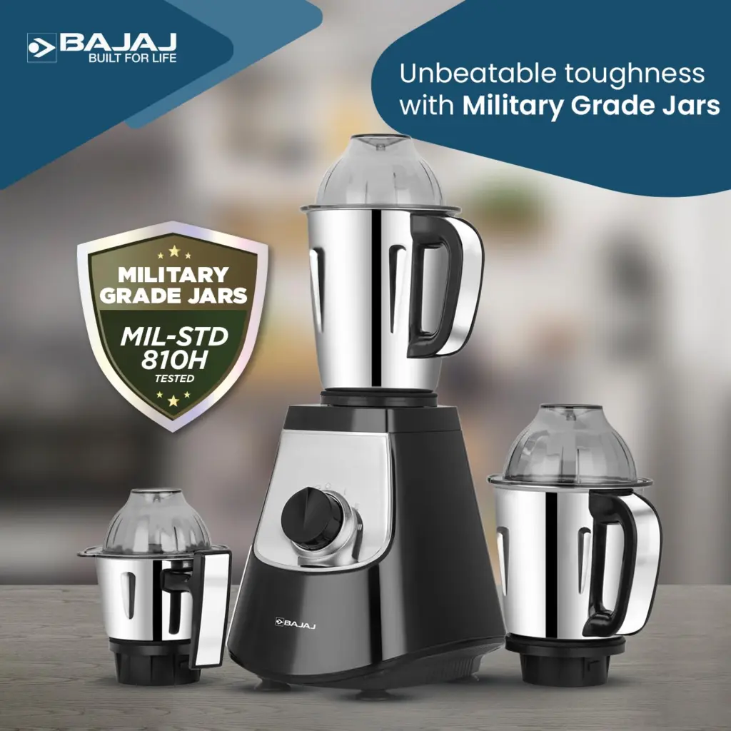 Bajaj Military Series Evoque 4 Jar 1000W Mixer Grinder – photo 3