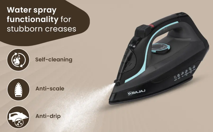 BAJAJ MX 45 Steam Iron 2000W (Black & Grey) – photo 5