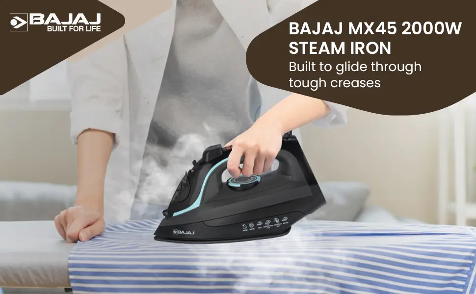 BAJAJ MX 45 Steam Iron 2000W (Black & Grey) – photo 3