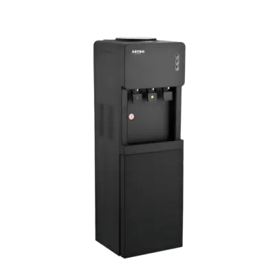 Free-Standing 3-Tap Electric Water Dispenser – Hot, Cold & Normal Water, with Bottom Storage Cabinet, Available in Sri Lanka at Trontronics.lk