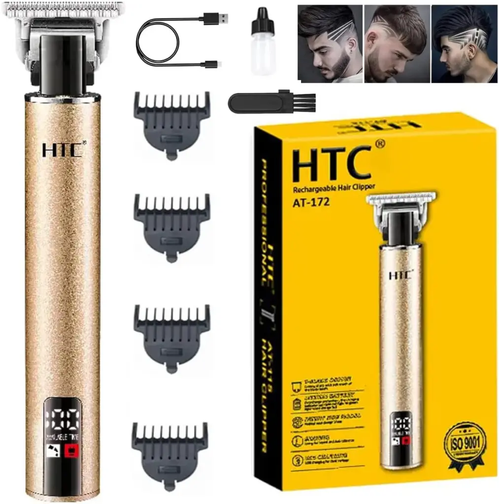 HTC Rechargeable Beard Trimmer AT-172 (Gold) – photo 2