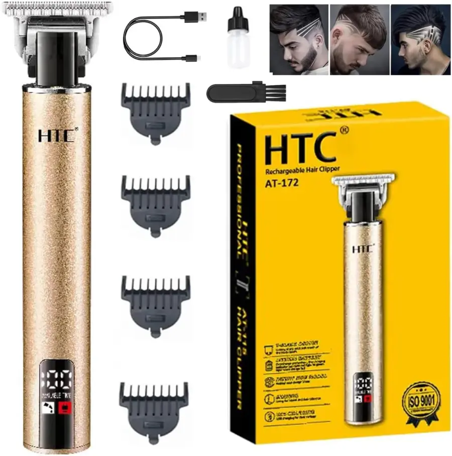HTC Rechargeable Beard Trimmer AT-172 (Gold) – photo 2