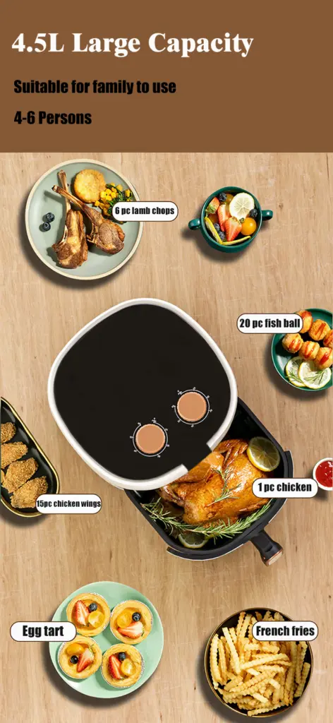Five Star Premium Gold Touch Air Fryer 4.5 Liters – photo 4