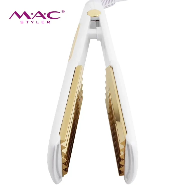 MAC Pro 230°C Crimper – Professional salon crimper with tourmaline-ceramic plates, rapid heat-up, LCD display, and auto shut-off. Perfect for sleek, long-lasting textured hair in Sri Lanka titanium