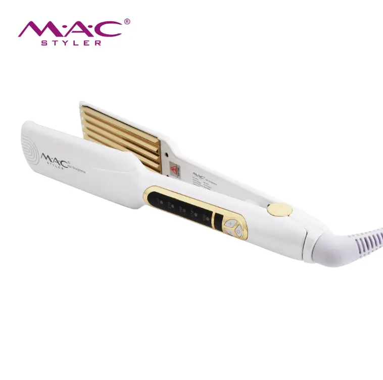 MAC Pro 230°C Crimper – Professional salon crimper with tourmaline-ceramic plates, rapid heat-up, LCD display, and auto shut-off. Perfect for sleek, long-lasting textured hair in Sri Lanka titanium
